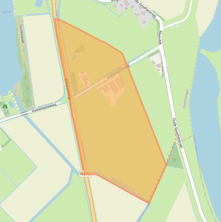 Kaart van postcodegebied 5357ND.