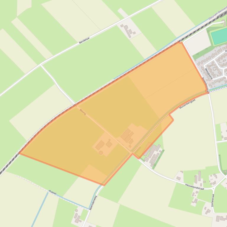 Kaart van postcodegebied 5358NE.