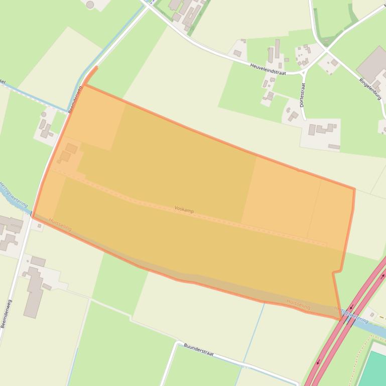 Kaart van postcodegebied 5358NH.