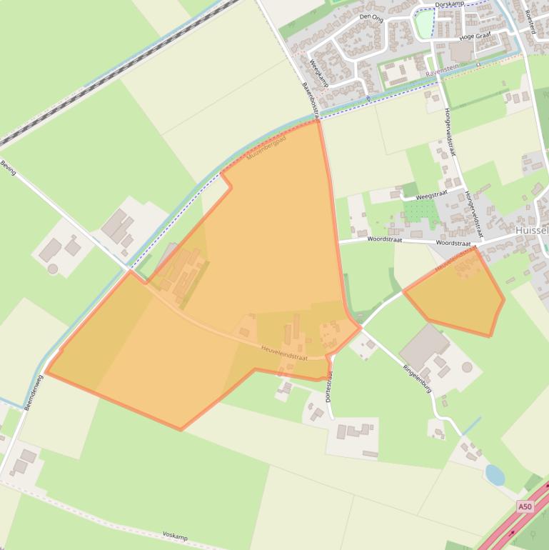 Kaart van postcodegebied 5358NJ.