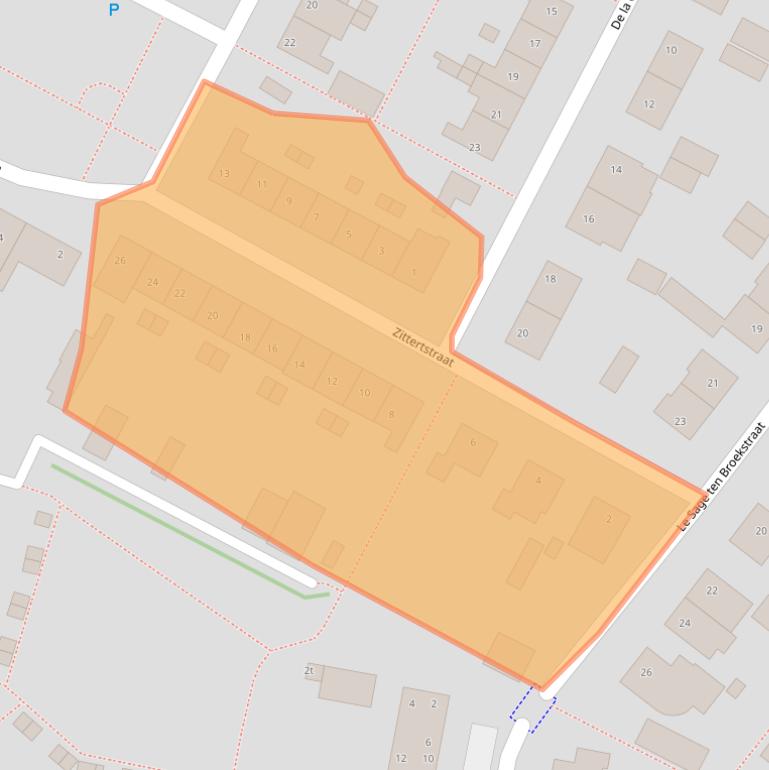 Kaart van postcodegebied 5361AC.