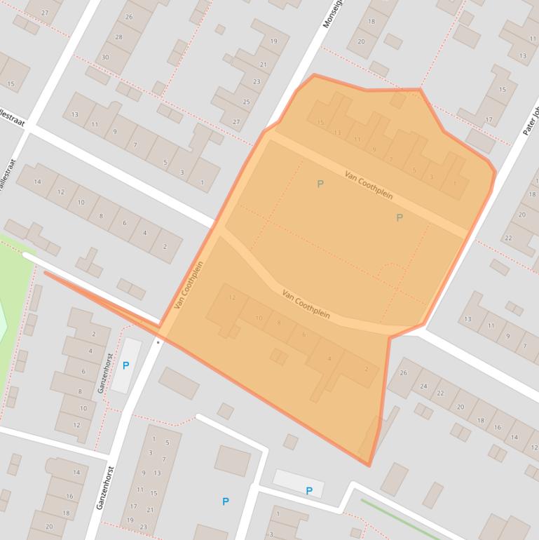 Kaart van postcodegebied 5361AG.