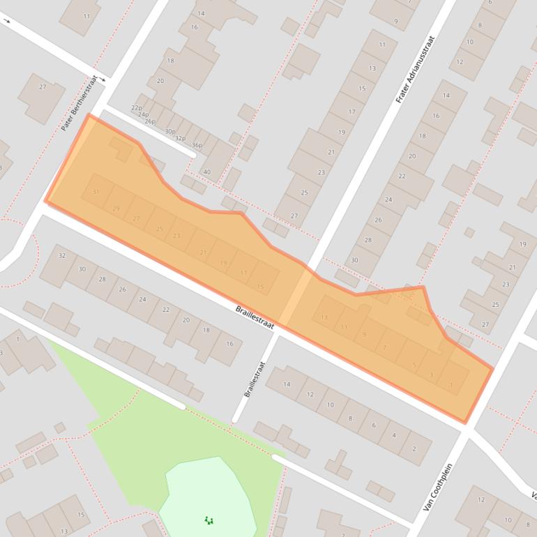 Kaart van postcodegebied 5361AJ.