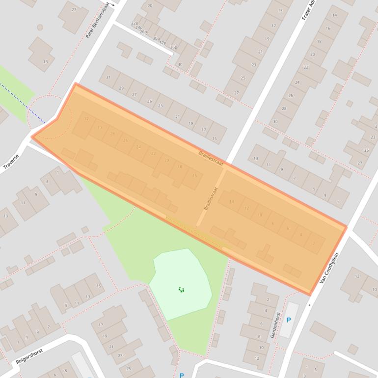 Kaart van postcodegebied 5361AK.
