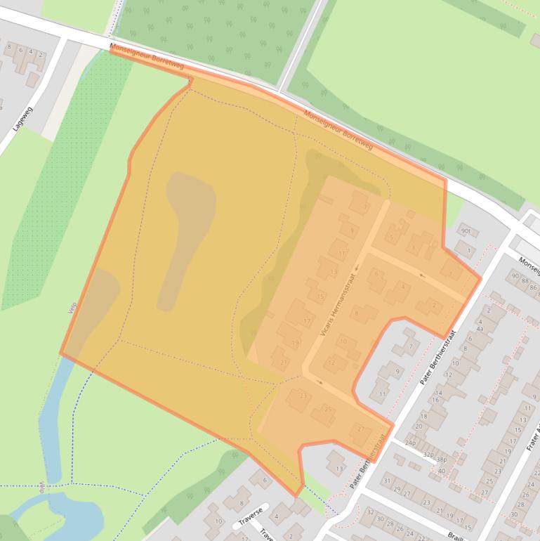 Kaart van postcodegebied 5361AZ.