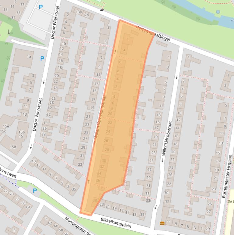 Kaart van postcodegebied 5361BD.