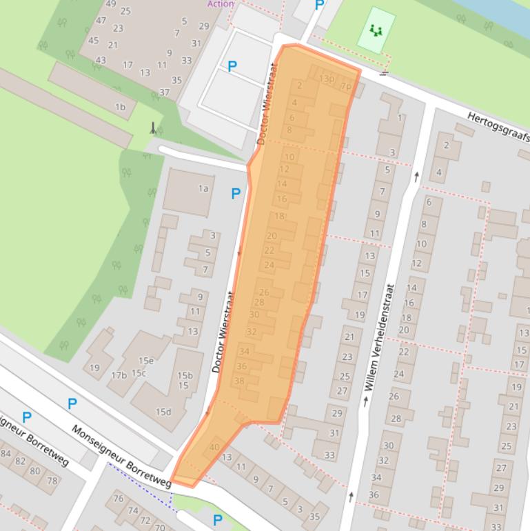 Kaart van postcodegebied 5361BG.