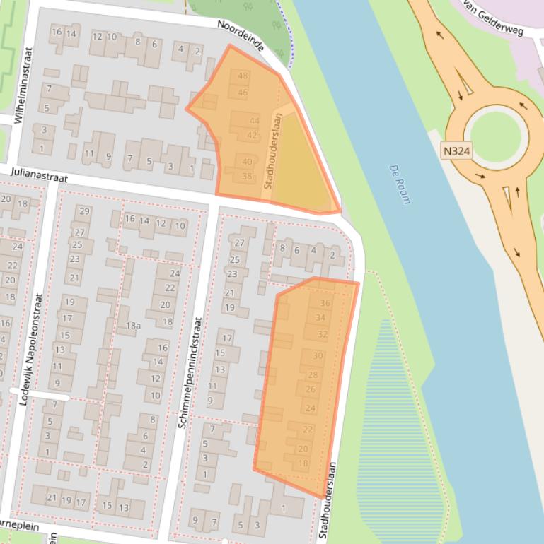 Kaart van postcodegebied 5361BP.