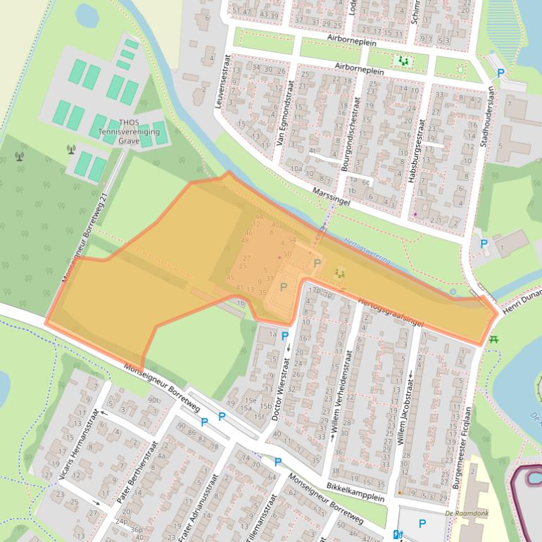 Kaart van postcodegebied 5361BZ.