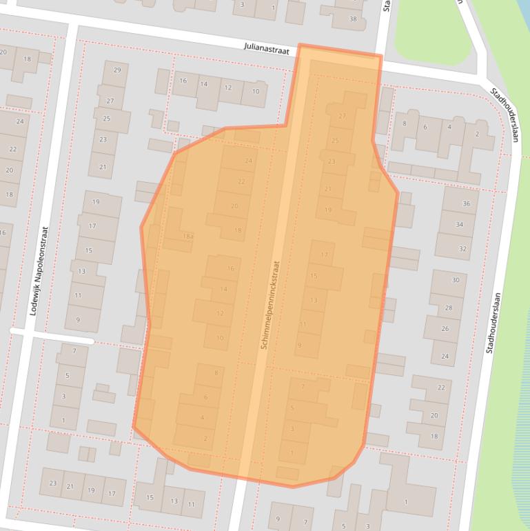 Kaart van postcodegebied 5361CC.