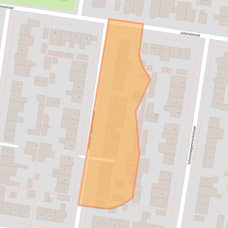 Kaart van postcodegebied 5361CD.