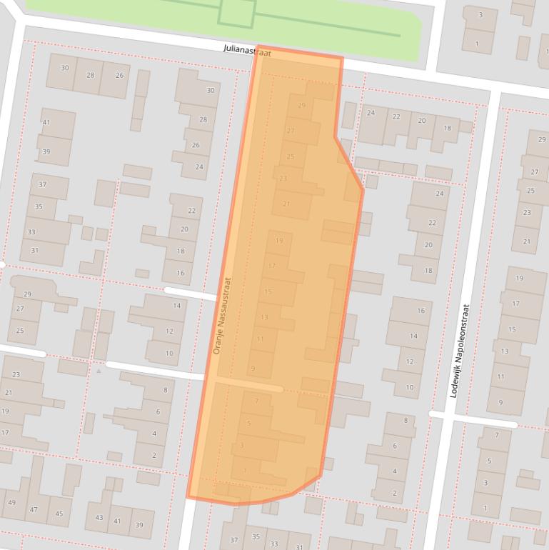 Kaart van postcodegebied 5361CG.