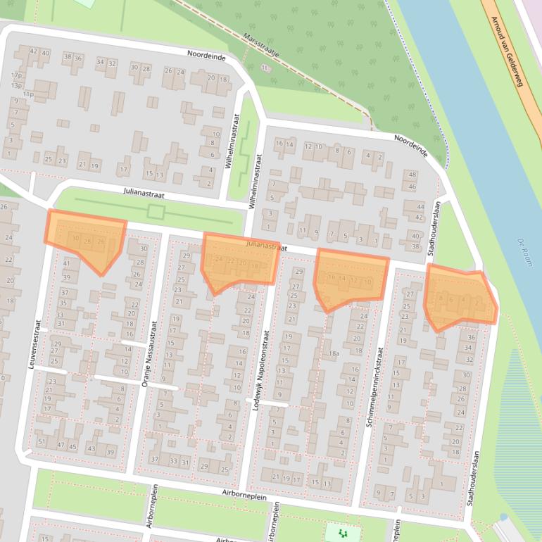 Kaart van postcodegebied 5361CK.