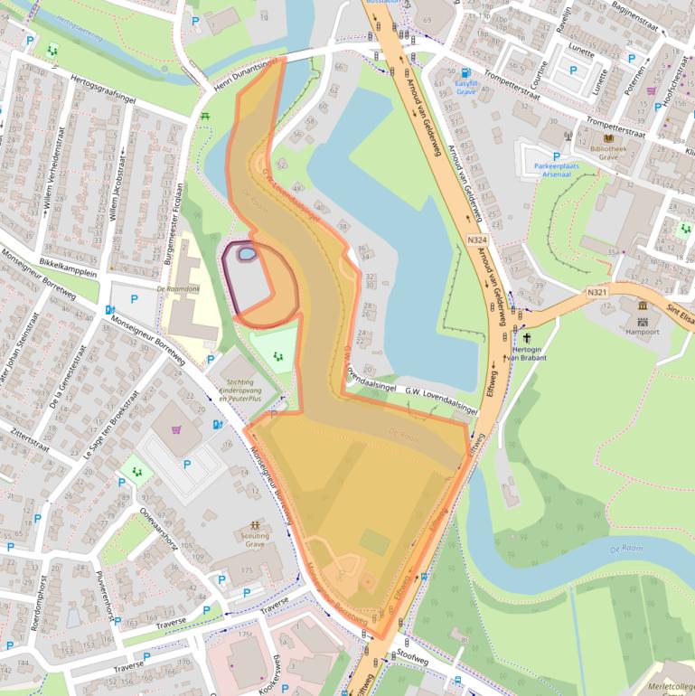 Kaart van postcodegebied 5361CZ.