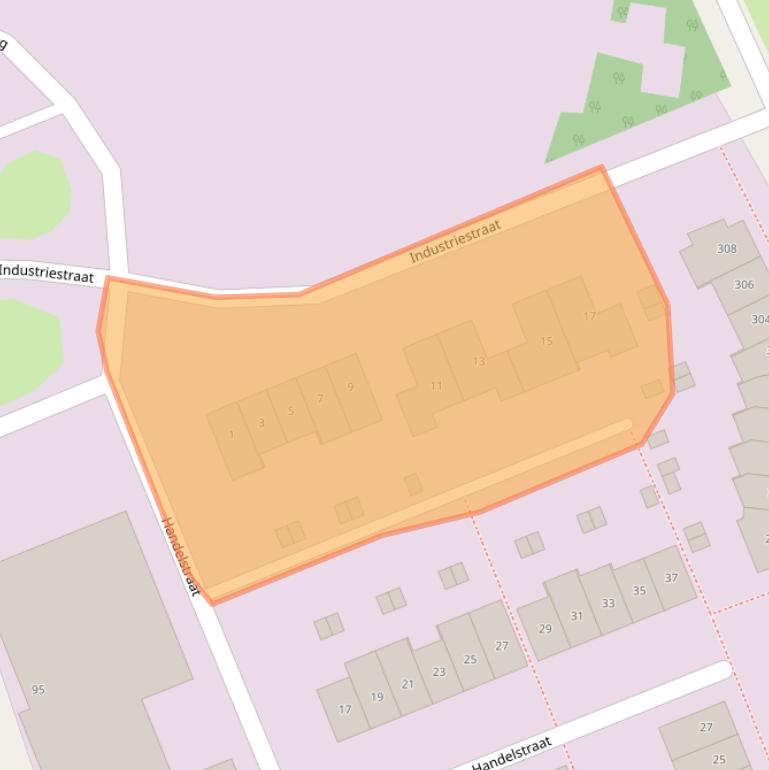 Kaart van postcodegebied 5361DZ.