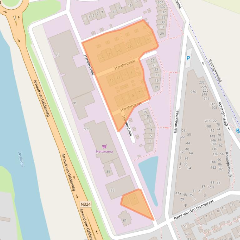 Kaart van postcodegebied 5361EB.