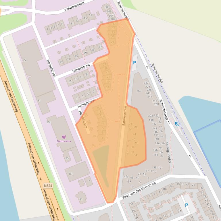 Kaart van postcodegebied 5361ED.