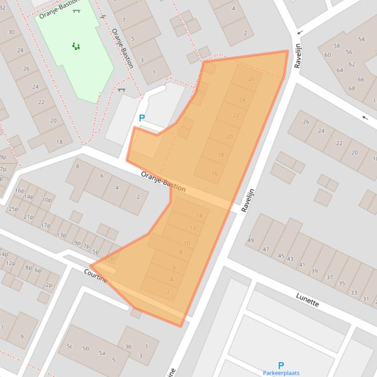 Kaart van postcodegebied 5361EJ.