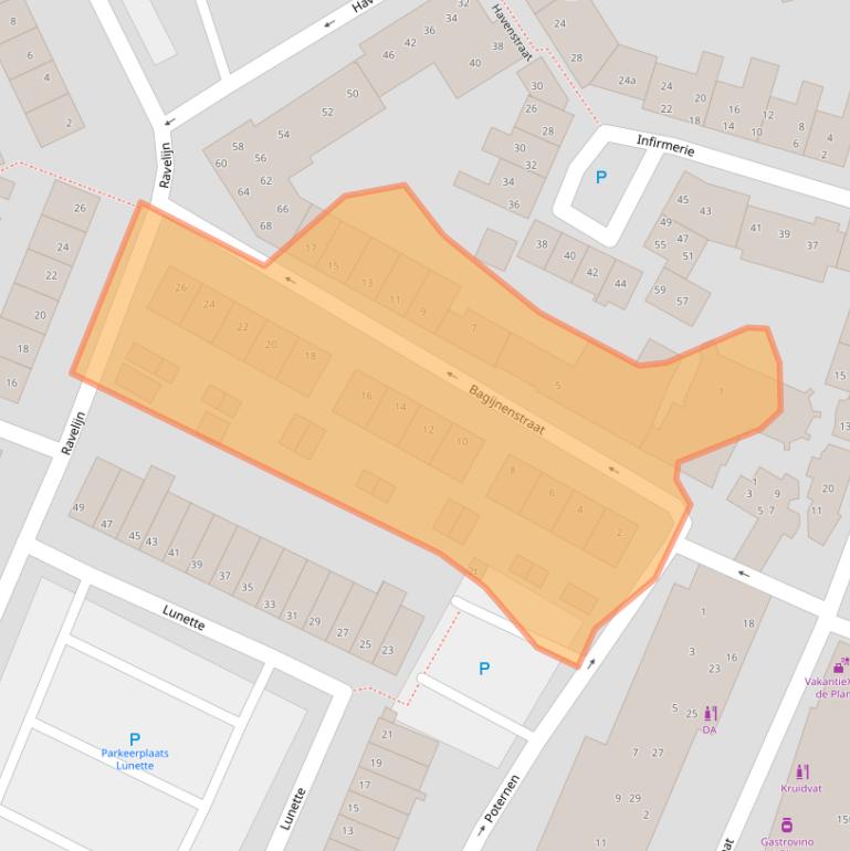 Kaart van postcodegebied 5361EM.