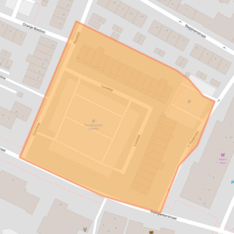 Kaart van postcodegebied 5361EN.