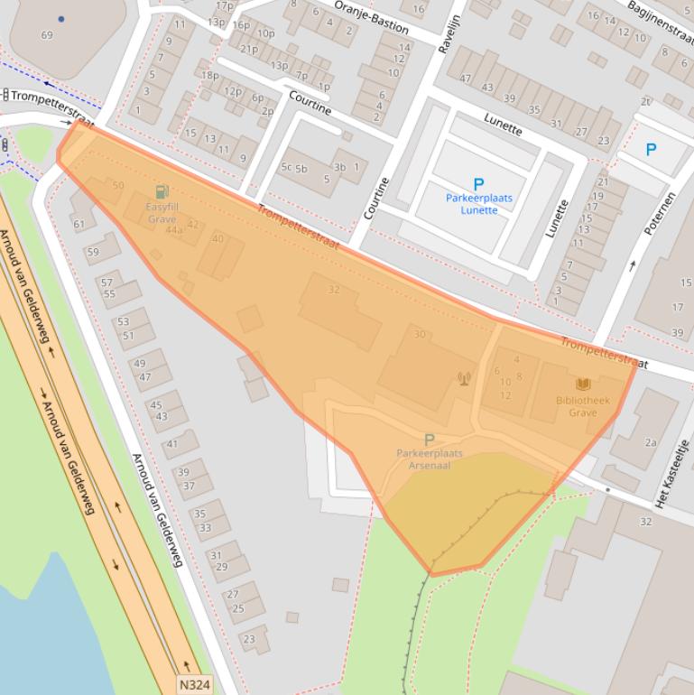 Kaart van postcodegebied 5361ER.