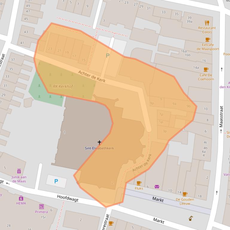 Kaart van postcodegebied 5361EZ.
