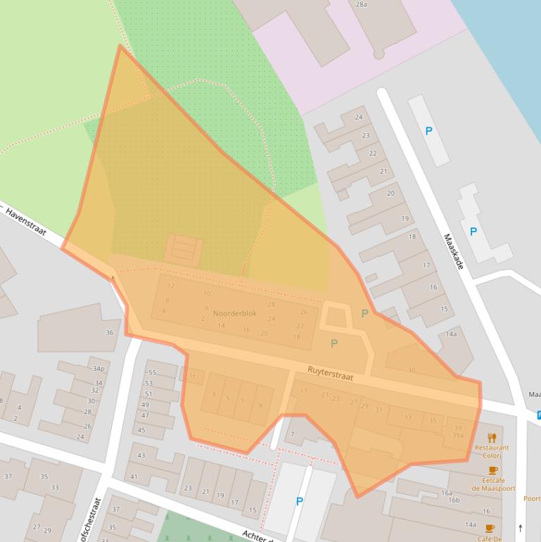 Kaart van postcodegebied 5361GC.