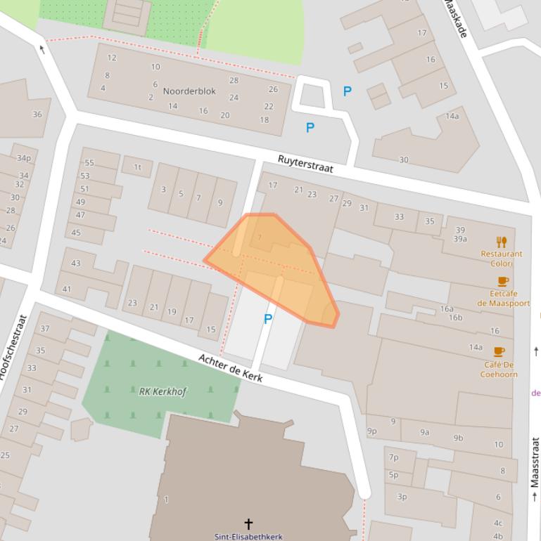 Kaart van postcodegebied 5361GD.