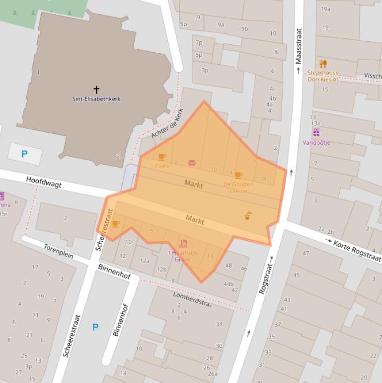 Kaart van postcodegebied 5361GH.