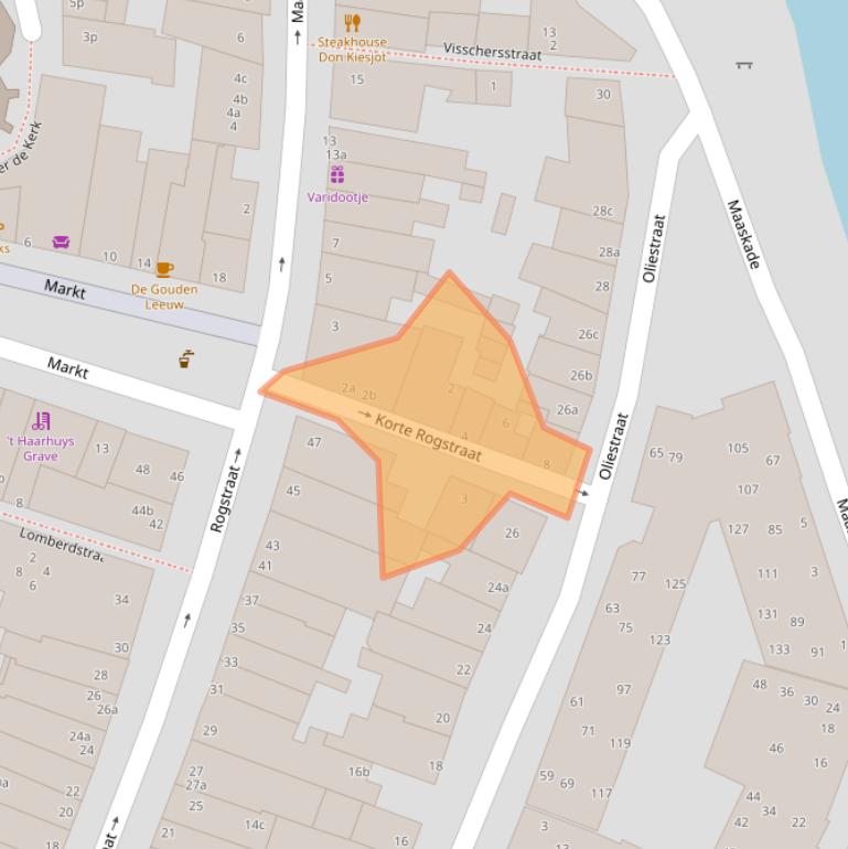 Kaart van postcodegebied 5361GJ.