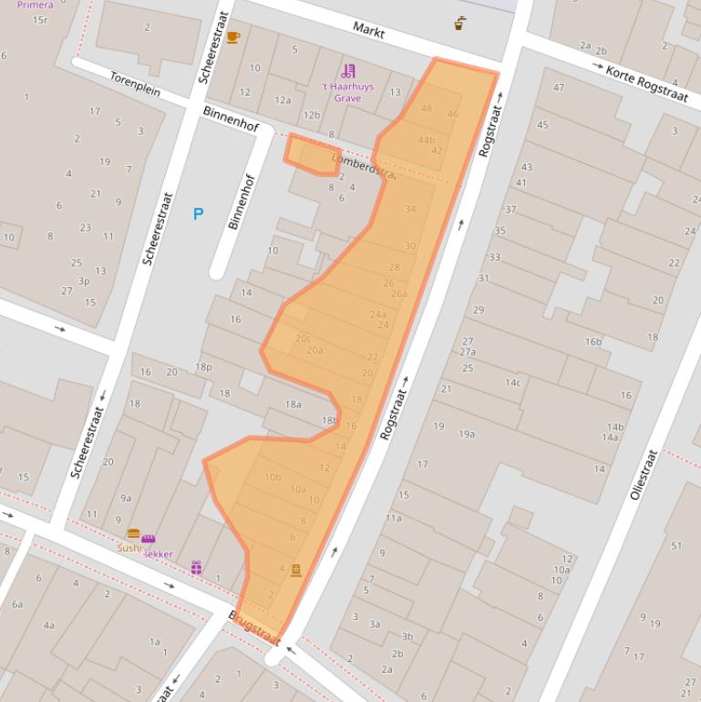 Kaart van postcodegebied 5361GR.