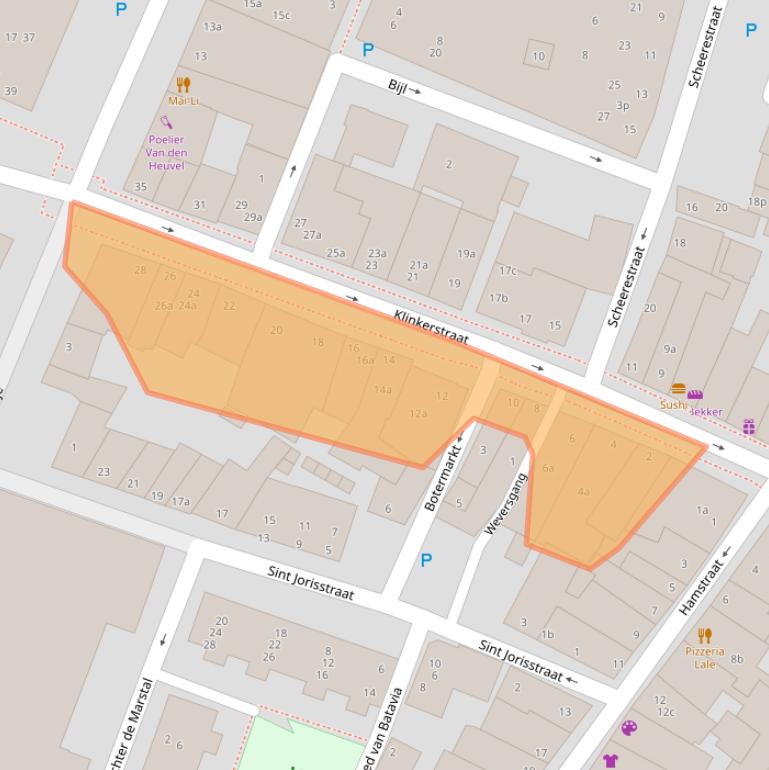 Kaart van postcodegebied 5361GW.