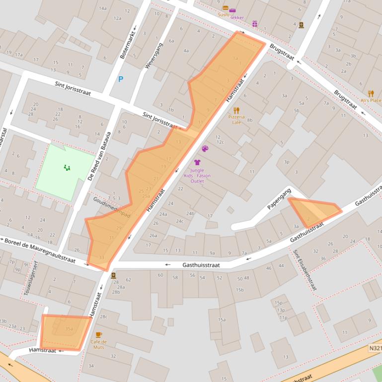 Kaart van postcodegebied 5361HA.