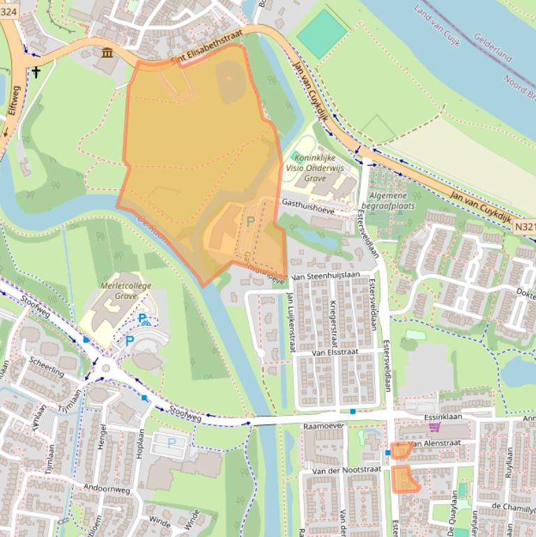 Kaart van postcodegebied 5361HT.