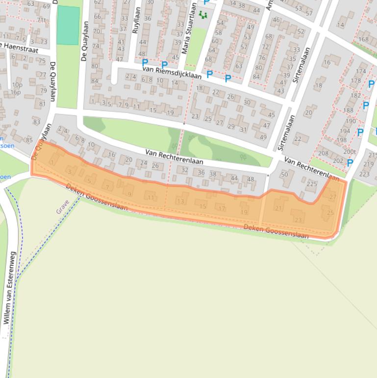 Kaart van postcodegebied 5361KA.