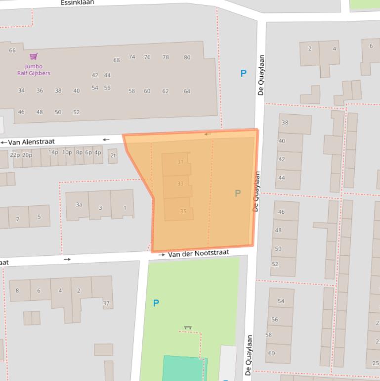 Kaart van postcodegebied 5361KN.