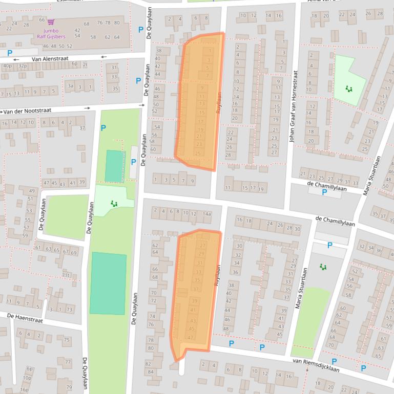 Kaart van postcodegebied 5361KV.