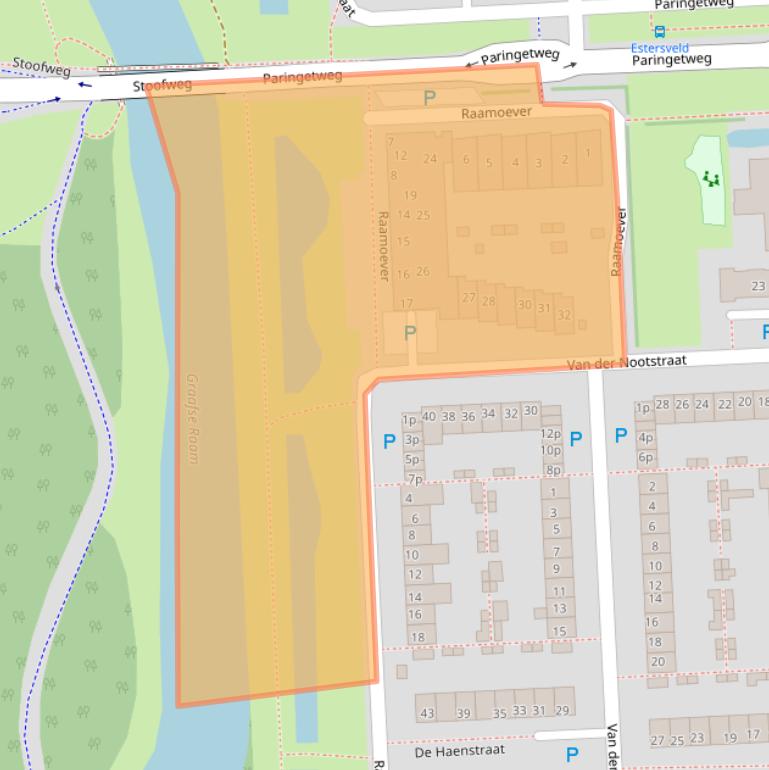 Kaart van postcodegebied 5361KZ.