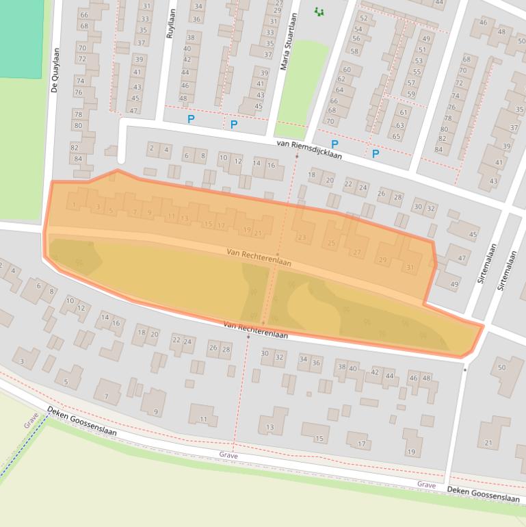 Kaart van postcodegebied 5361LP.