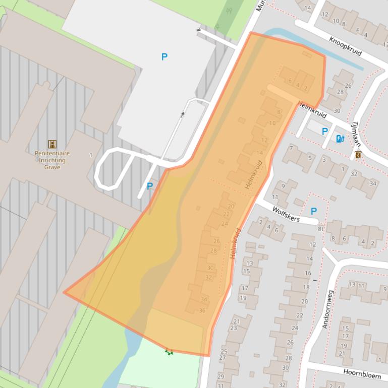 Kaart van postcodegebied 5361MH.