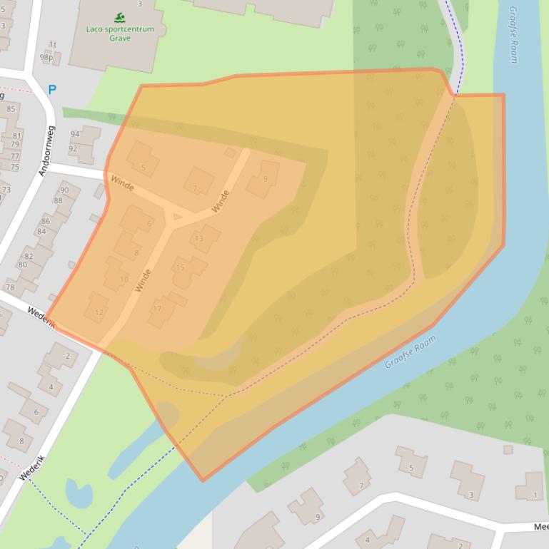 Kaart van postcodegebied 5361MT.