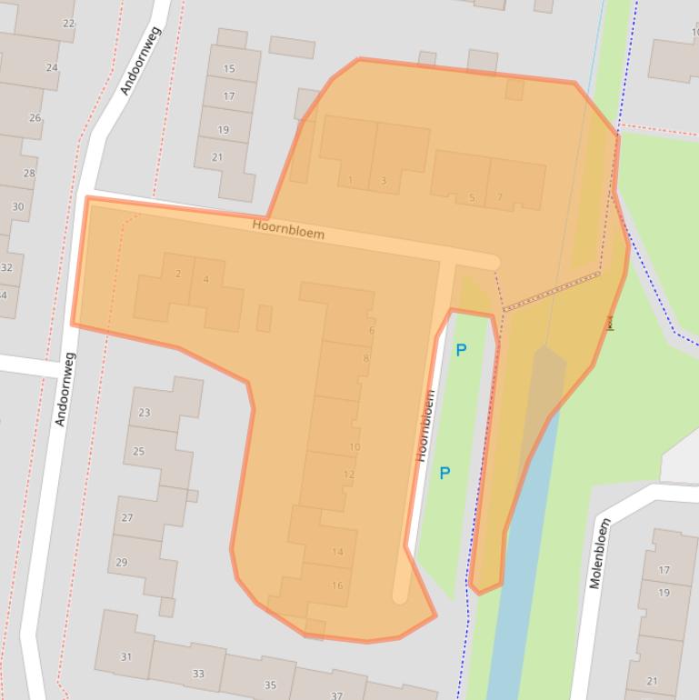 Kaart van postcodegebied 5361MX.
