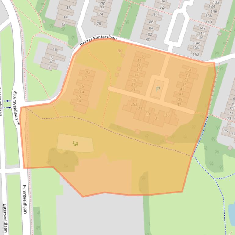 Kaart van postcodegebied 5361NA.