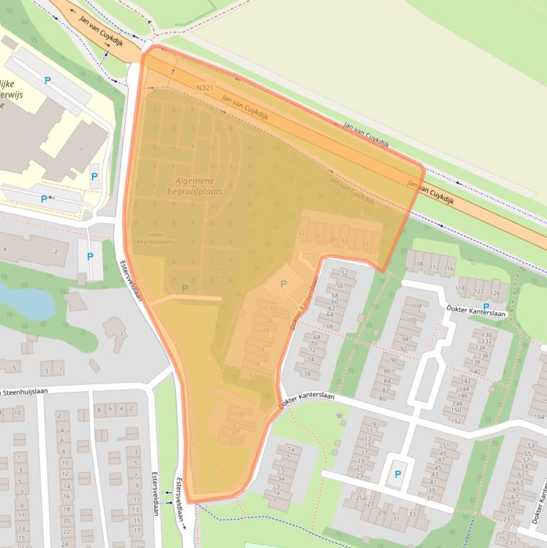 Kaart van postcodegebied 5361NG.