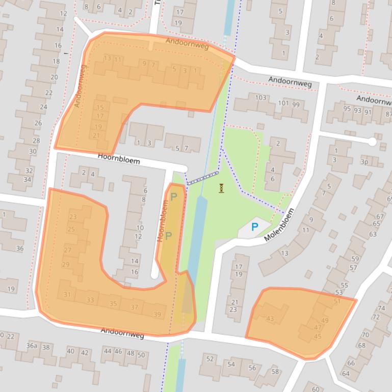 Kaart van postcodegebied 5361PA.