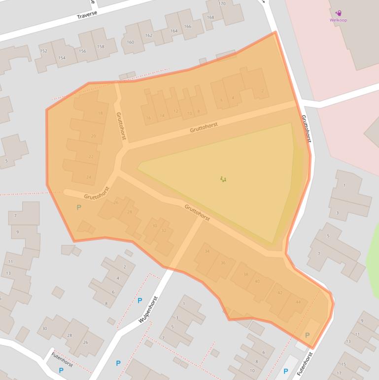 Kaart van postcodegebied 5361SL.