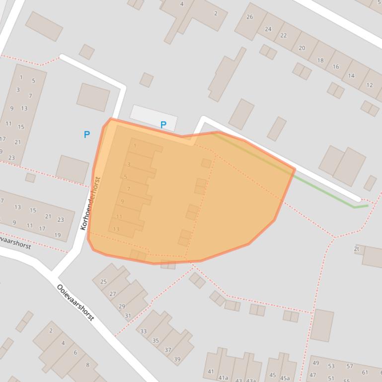 Kaart van postcodegebied 5361ST.