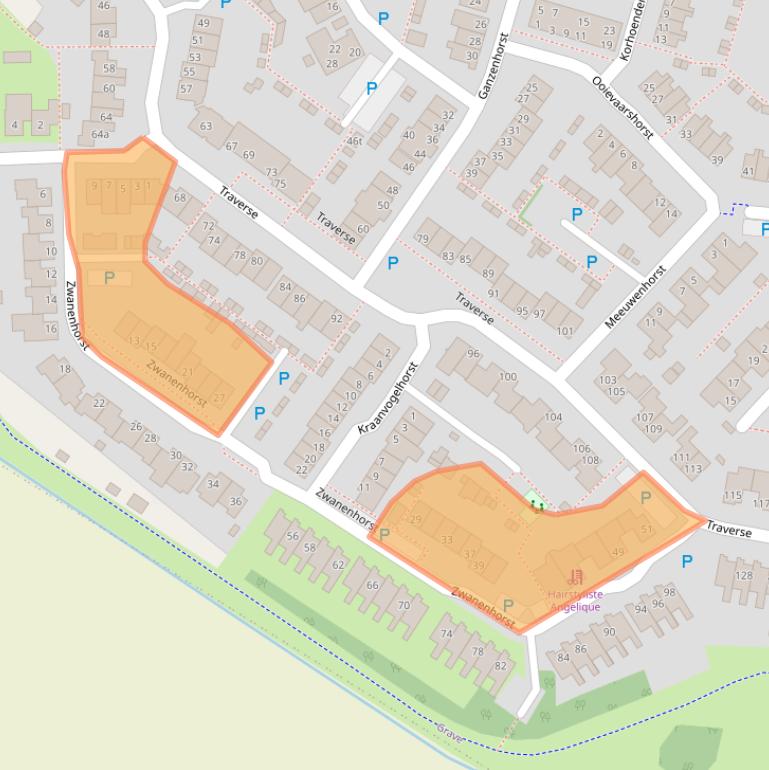 Kaart van postcodegebied 5361TR.