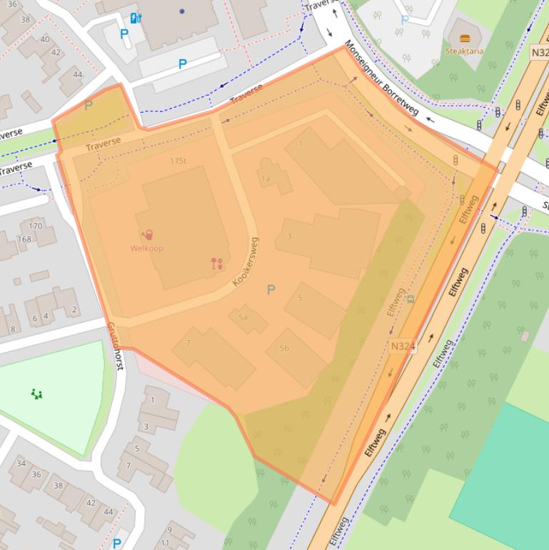 Kaart van postcodegebied 5361VA.