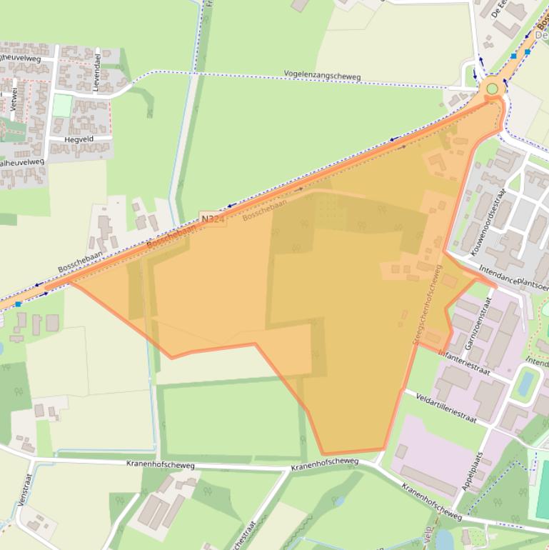 Kaart van postcodegebied 5363SR.